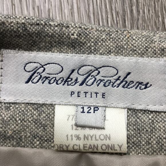 Brooks Brothers Petite Womens Midi Pencil Skirt Lined Wool Silk Blend Size 12 - Picture 7 of 10